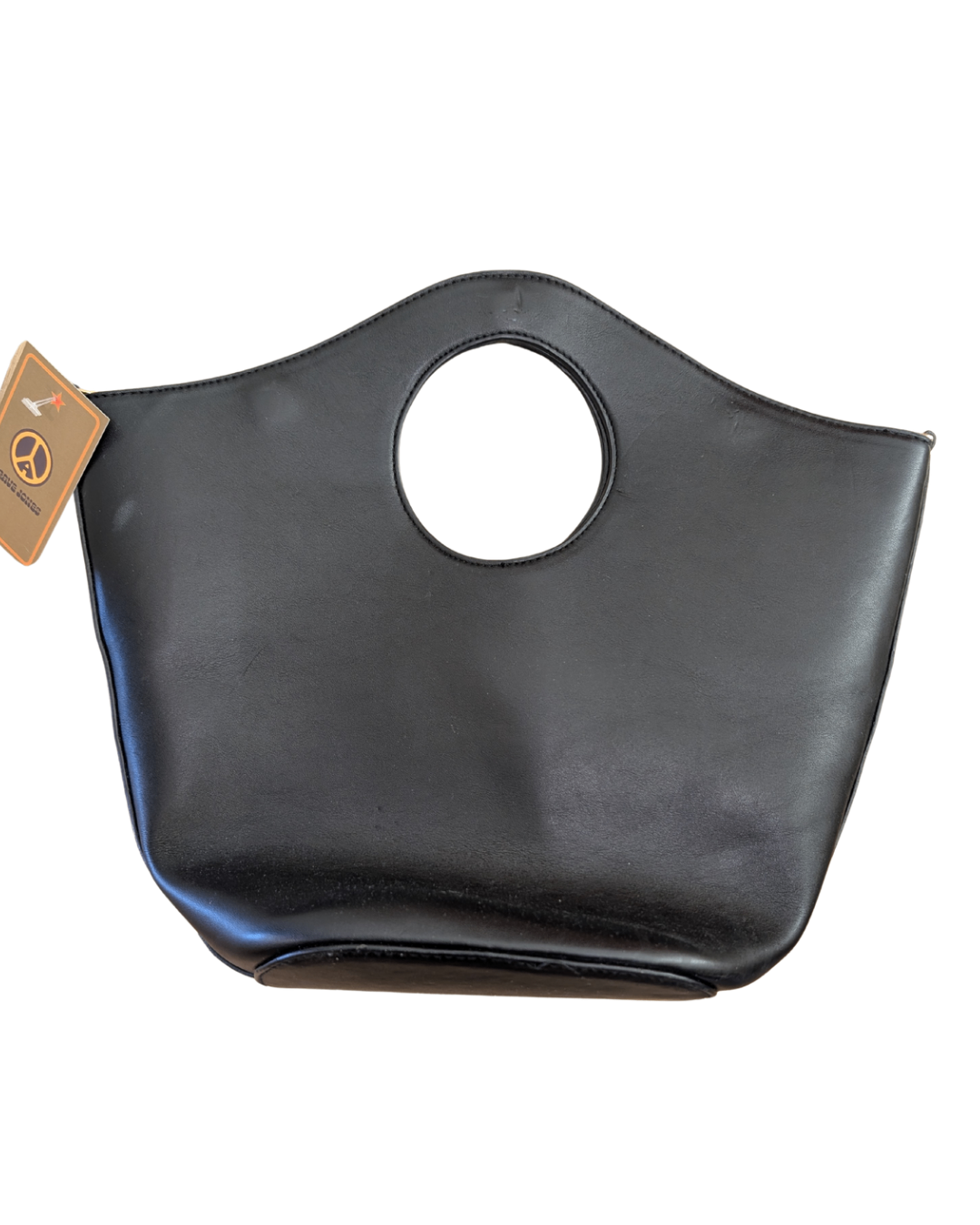 Hand Painted Fruit Black Handbag