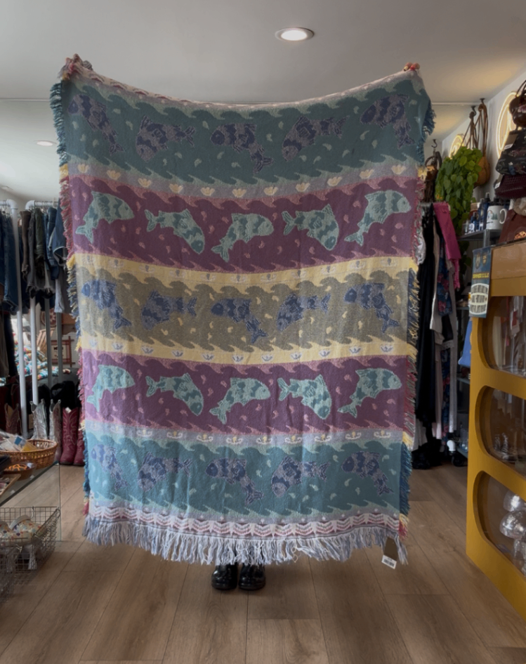 Fish Tapestry Throw Blanket