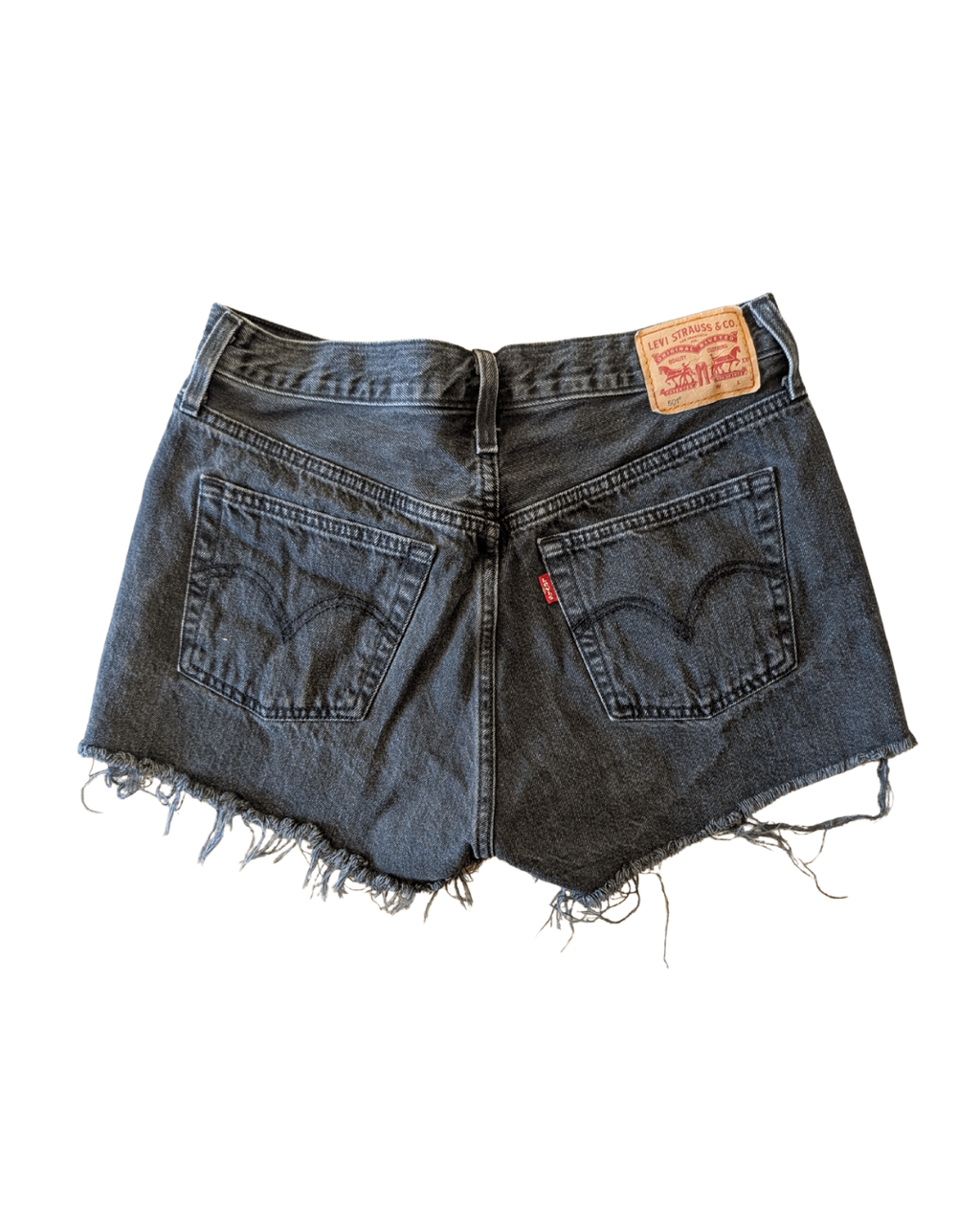 Black Levi Buttonfly Shorts - 501 - 31W
