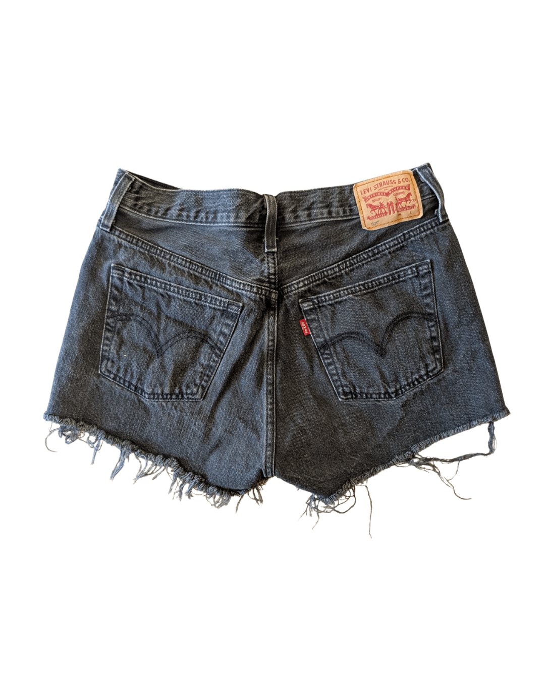 Black Levi Buttonfly Shorts - 501 - 31W