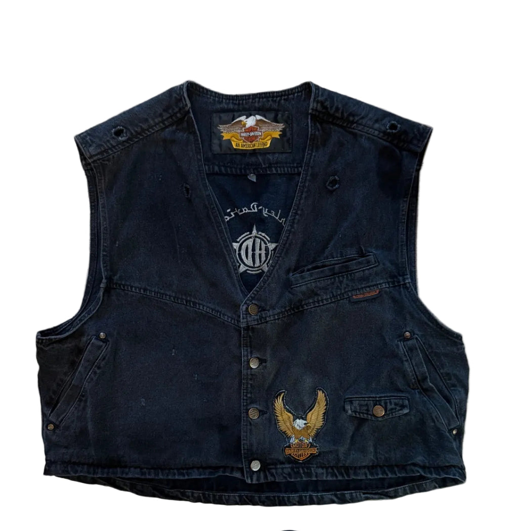 Black Harley Davidson Vest — XXXL