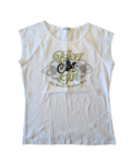 '05 White Harley Bike Baby Tee - L