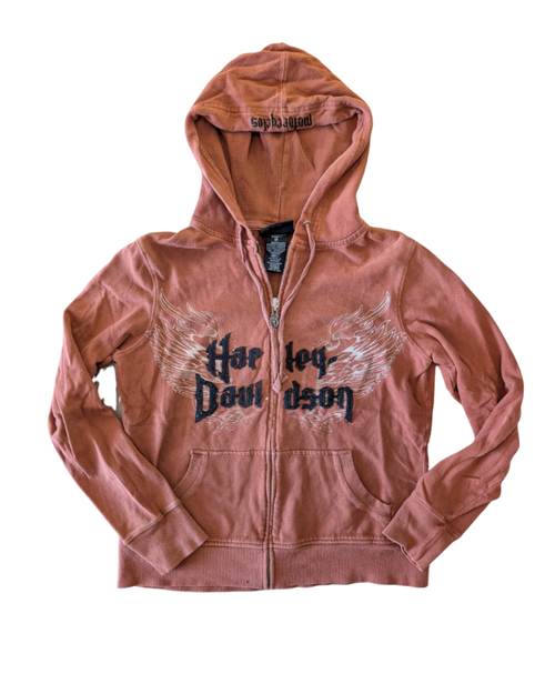 00's Harley Zip Up Hoodie - M