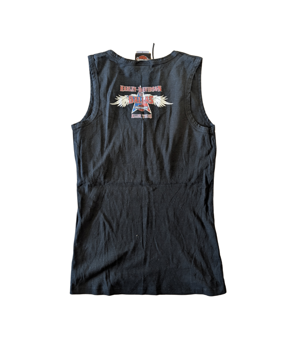 Black Laced Front Harley Tank - S