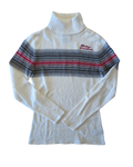 Harley White Striped Turtleneck - S