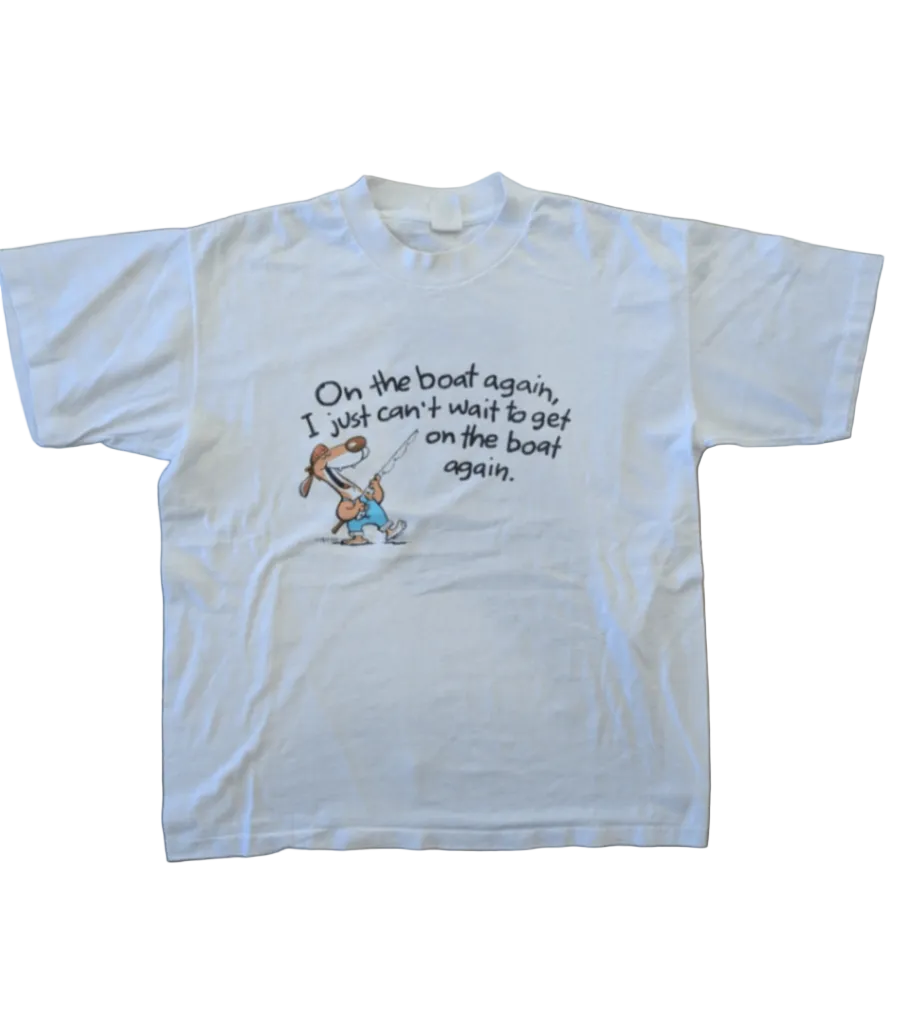 Vintage "On the Boat Again" Tee - L