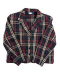 Vintage Black Plaid Blazer - 16