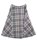 Vintage Gray/Pink Plaid Skirt - 29W