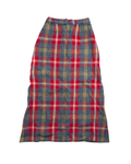 Vintage Grey/Red Maxi Wool Skirt -25W