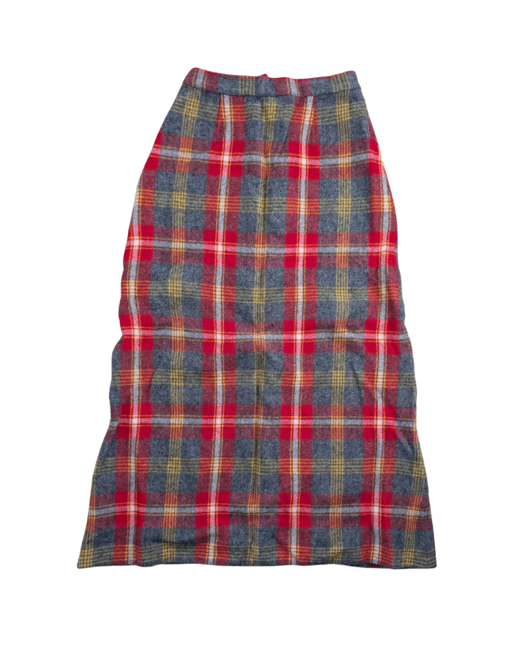 Vintage Grey/Red Maxi Wool Skirt -25W