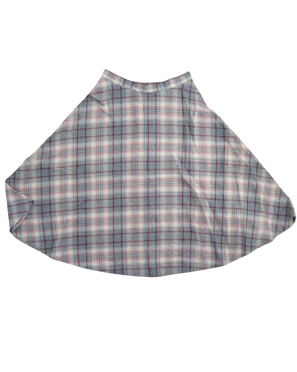 Vintage Gray/Pink Plaid Skirt - 29W