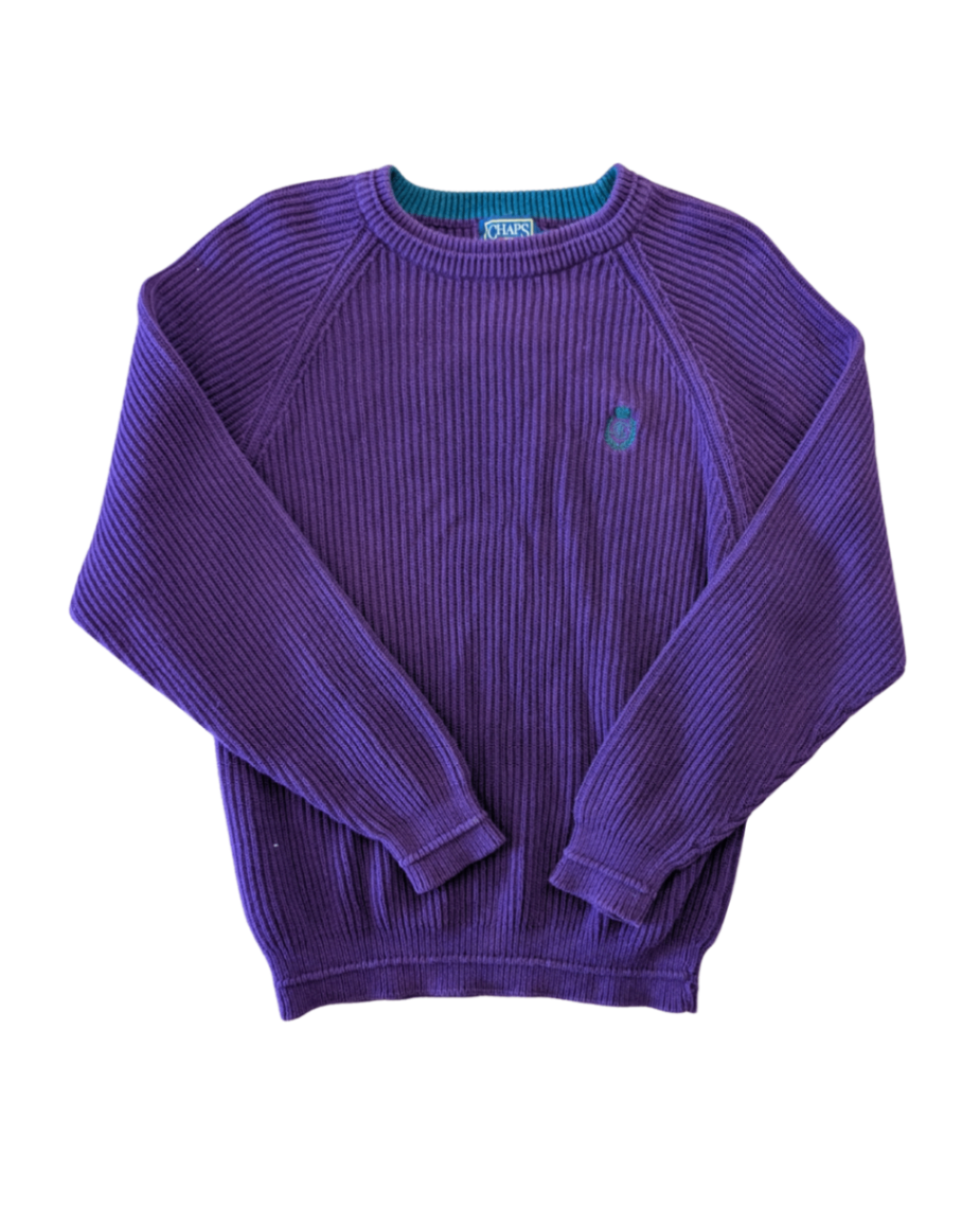 Ralph Lauren Purple Knit Sweater - L