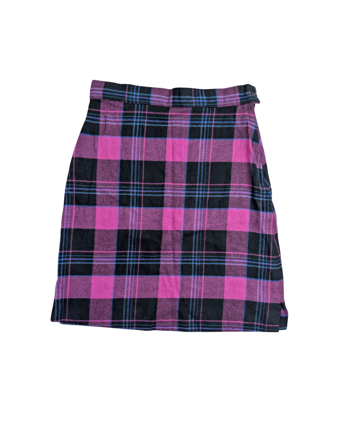 Purple Black Plaid Skirt 30W