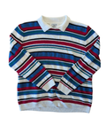 Vintage Striped Knit Collared LS - 1X