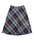 Black/Grey/Maroon Plaid Skirt - 32W