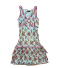 Wet Seal Floral Turquoise Chiffon Dress - S