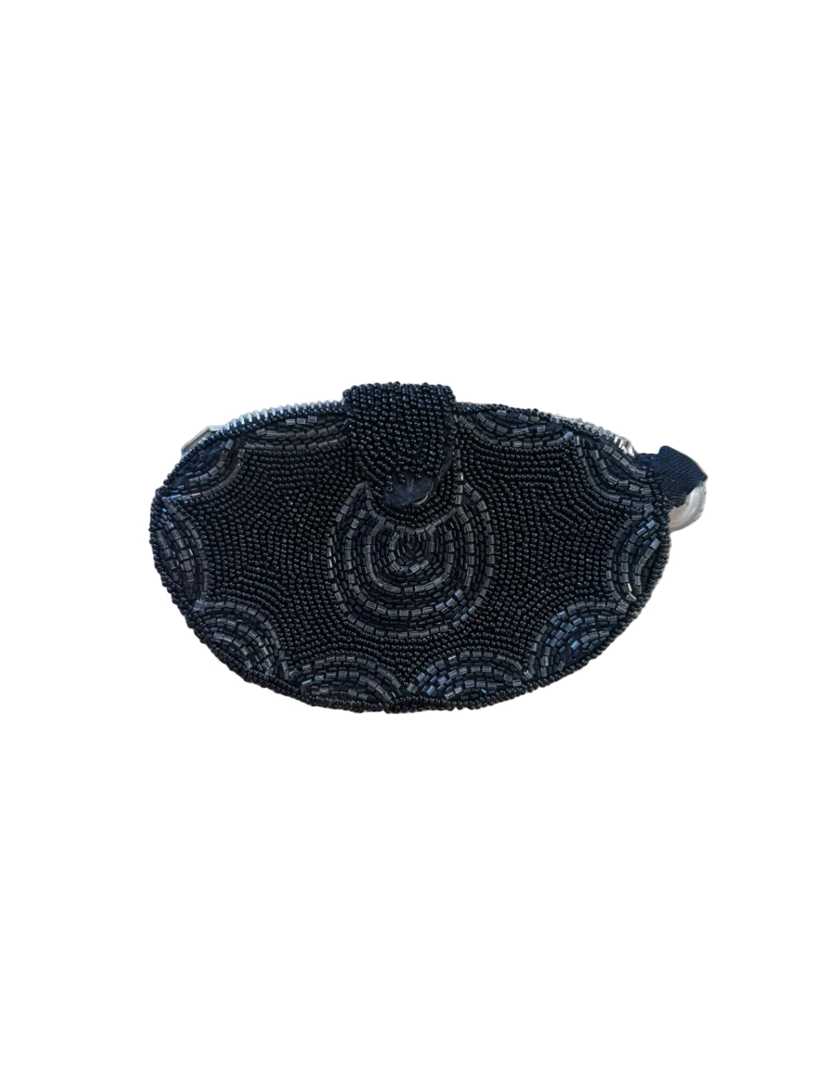 Black Beaded Bullseye Clutch