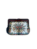Multicolor Tapestry Floral Clutch Bag