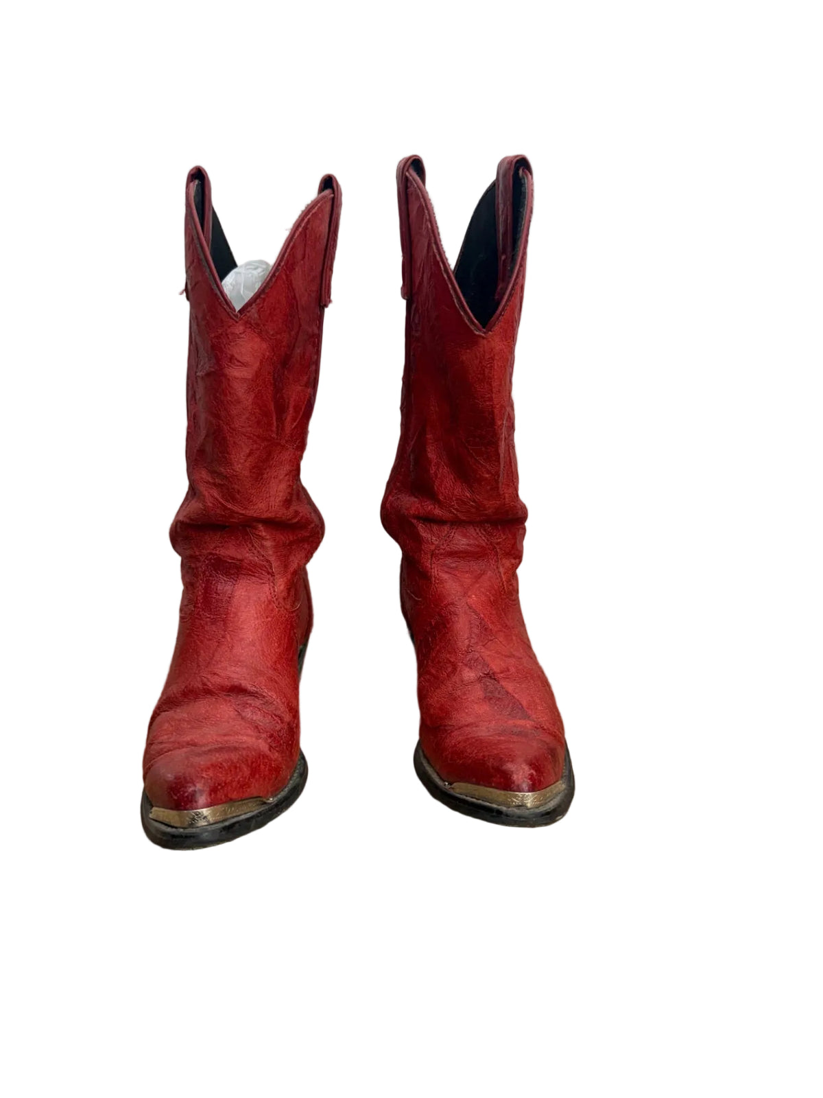 Red Leather Boots - 5