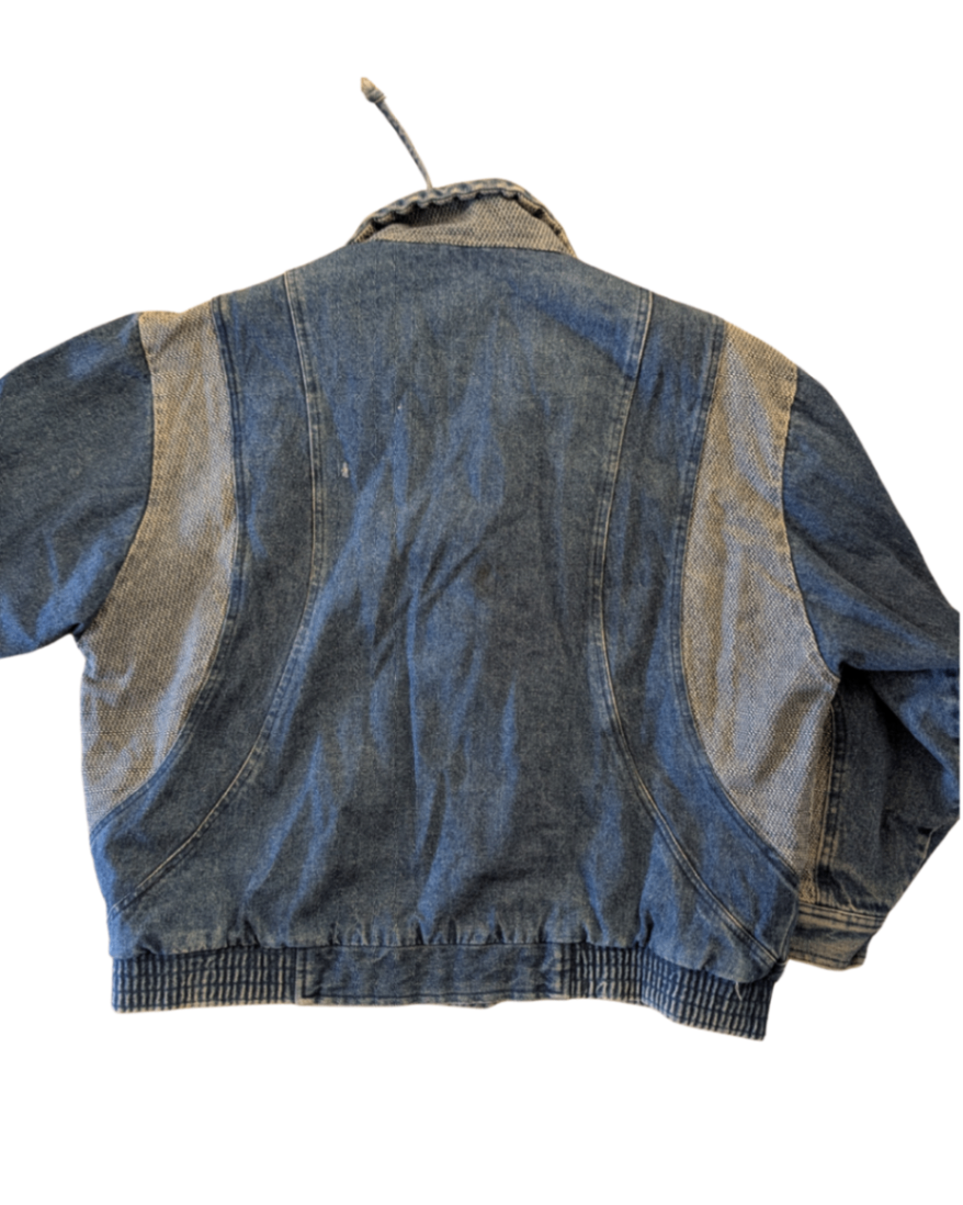 Vintage Ruth Douglas Denim Bomber Jacket - 18W