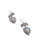 SS Heart Bow Earrings