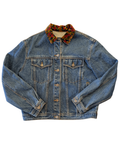 Vintage Gap Denim Jacket with Floral Collar - S
