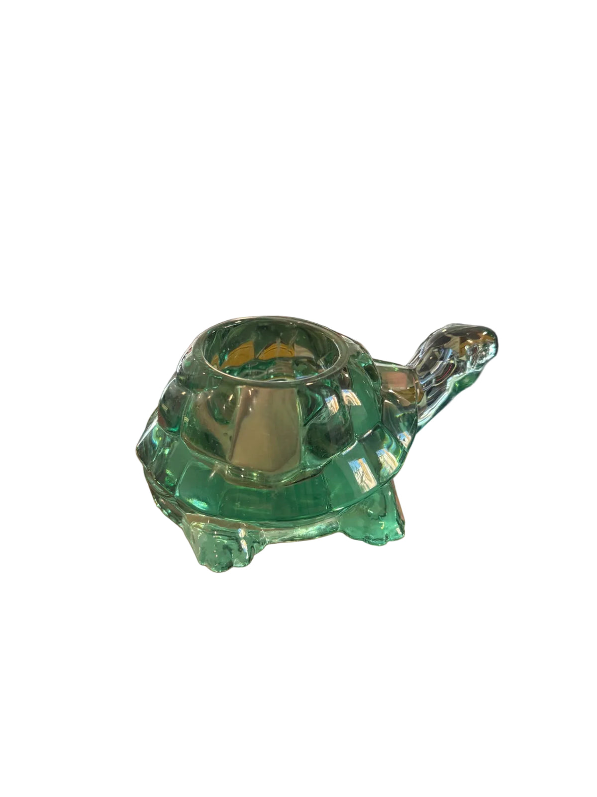Green Glass Turtle Votive