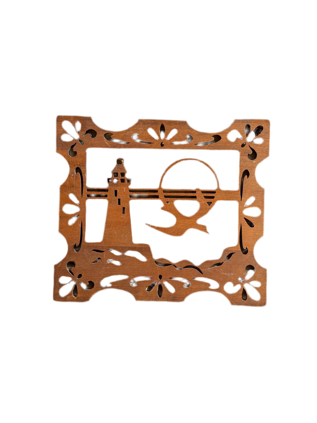 Wood Light House Wall Hanging