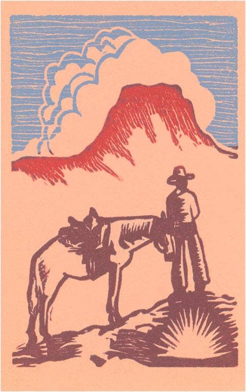 Postcard Cowboy Mesa