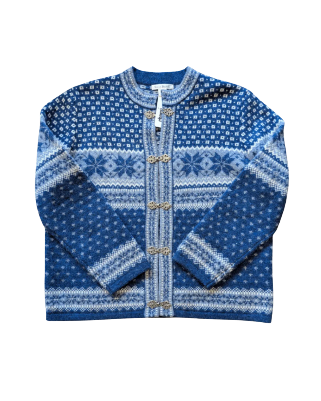 Vintage Wool Snowflake Cardigan