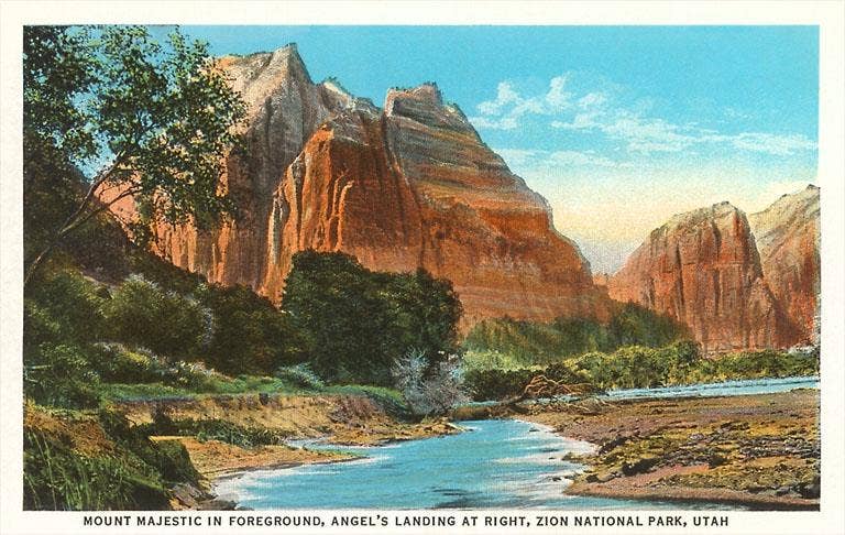 Mt. Majestic, Zion National Park, Utah Postcard