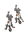 Vintage Silver Tone Western Earrings