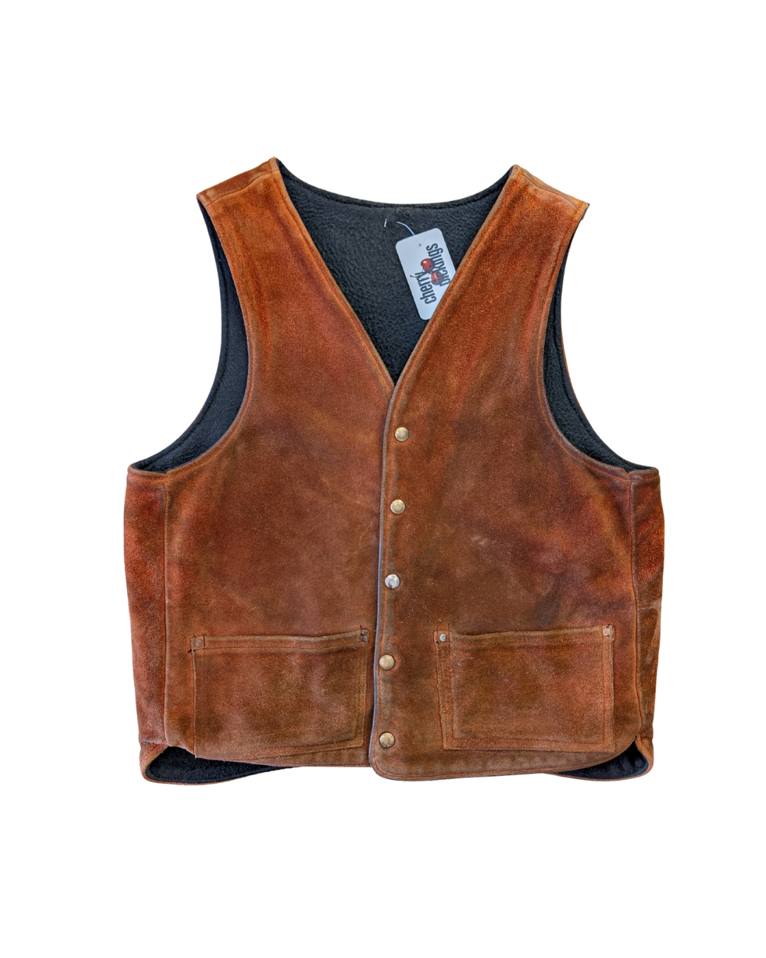 Dark Tan Suede Vest Jacket