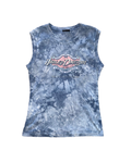Blue Tie Dye Harley Davidson Tank — M